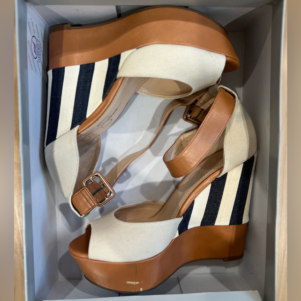 Jessica Simpson Striped Wedges